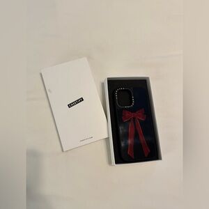 Casetify Elegant Red Bow on Black Phone Case